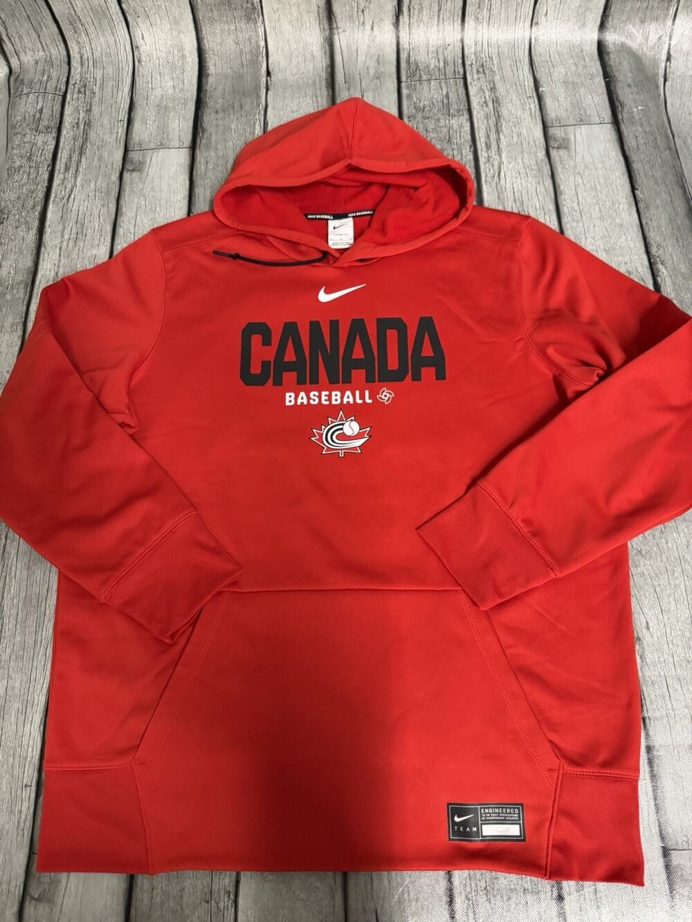 NWOT Men's Nike Canada 2026 World Baseball Classic Therma Fit Hoodie XL Red